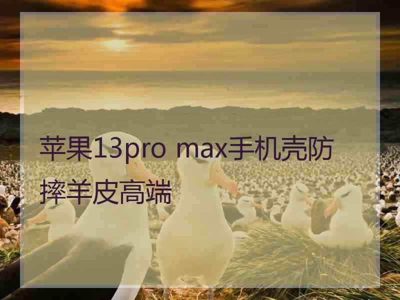 苹果13pro max手机壳防摔羊皮高端