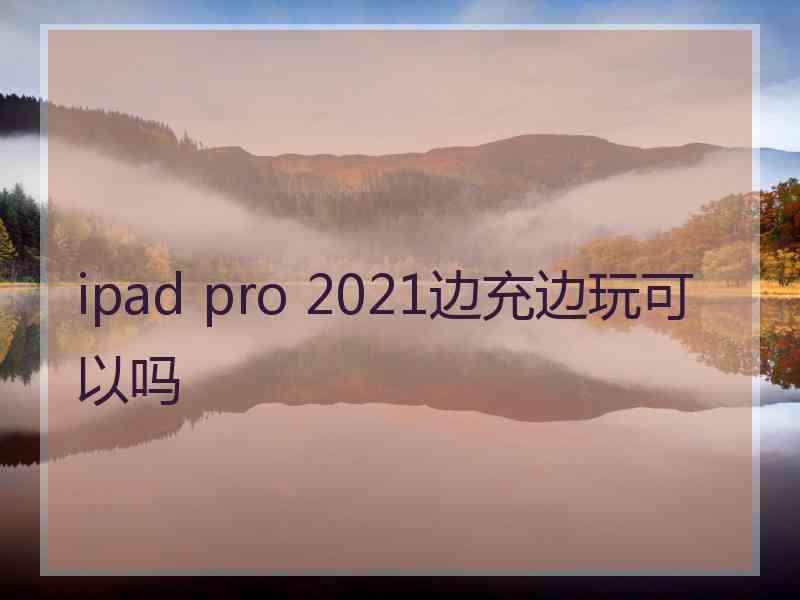 ipad pro 2021边充边玩可以吗