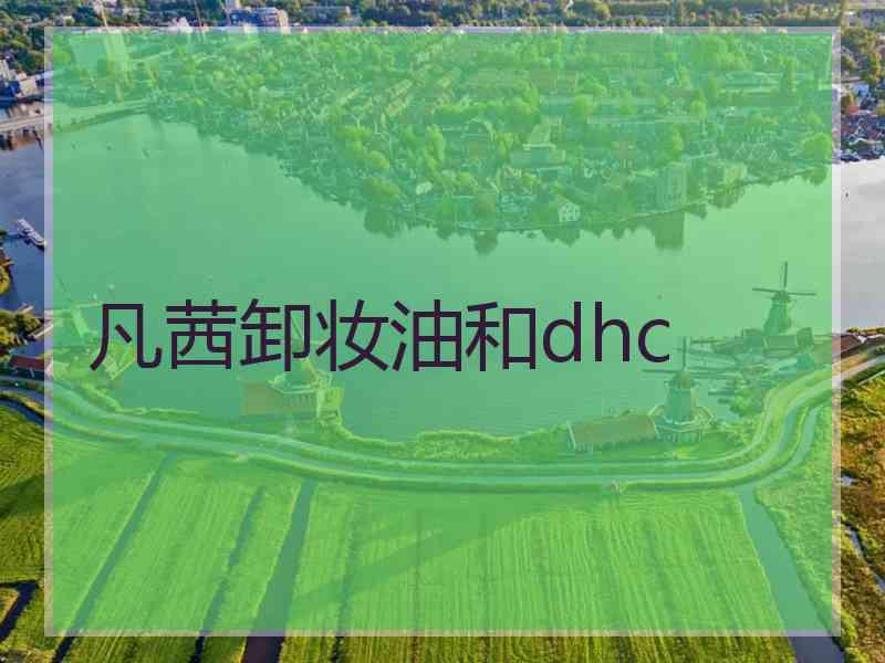 凡茜卸妆油和dhc