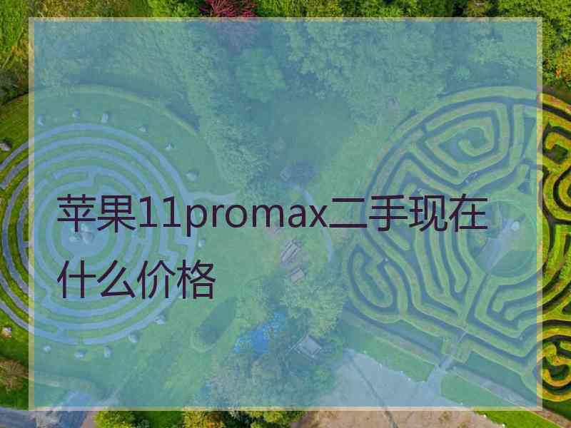 苹果11promax二手现在什么价格