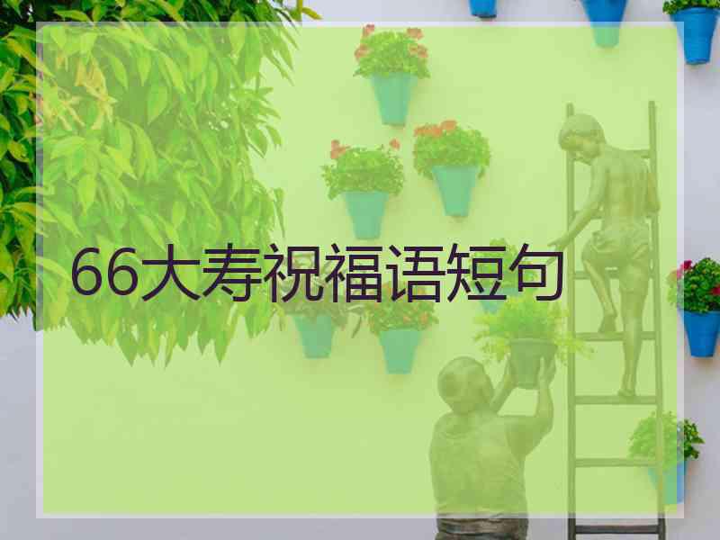 66大寿祝福语短句