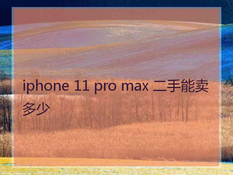 iphone 11 pro max 二手能卖多少