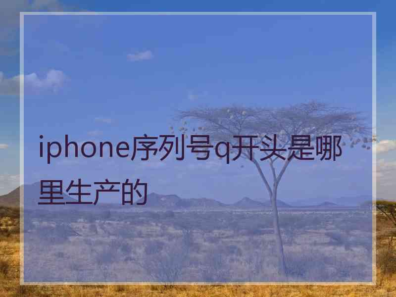 iphone序列号q开头是哪里生产的