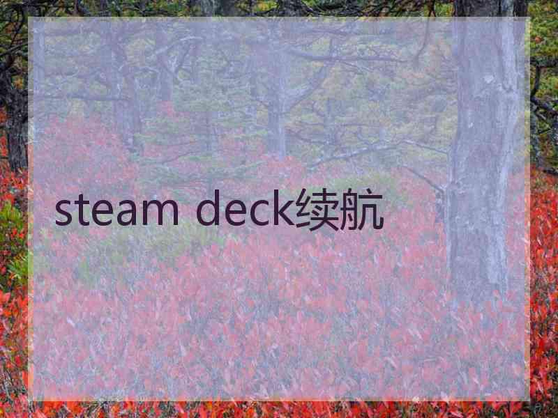 steam deck续航