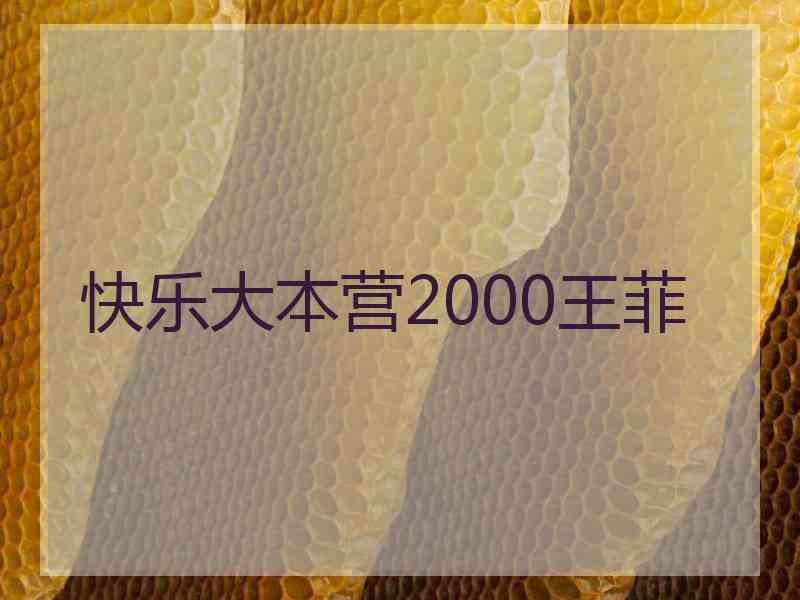 快乐大本营2000王菲