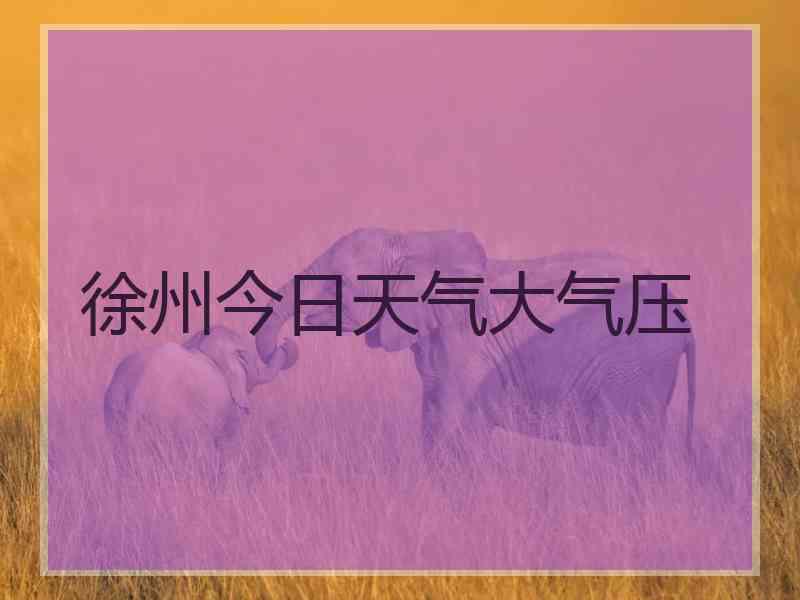 徐州今日天气大气压