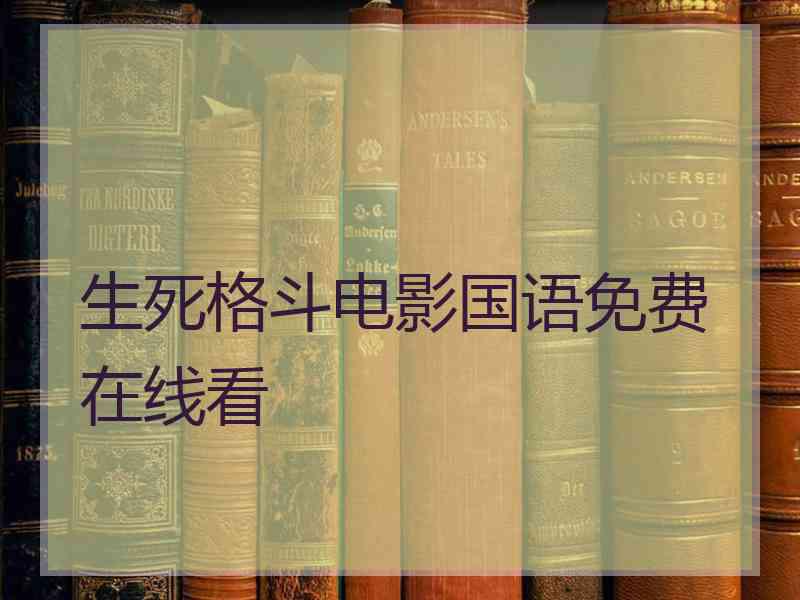 生死格斗电影国语免费在线看