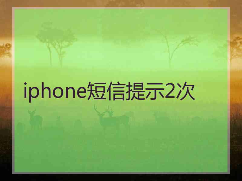 iphone短信提示2次