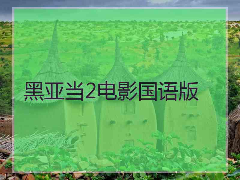 黑亚当2电影国语版