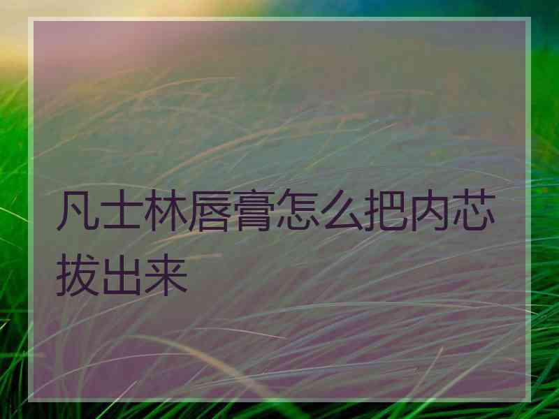 凡士林唇膏怎么把内芯拔出来