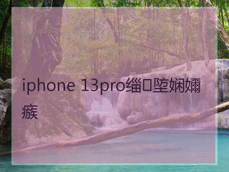 iphone 13pro缁埅娴嬭瘯