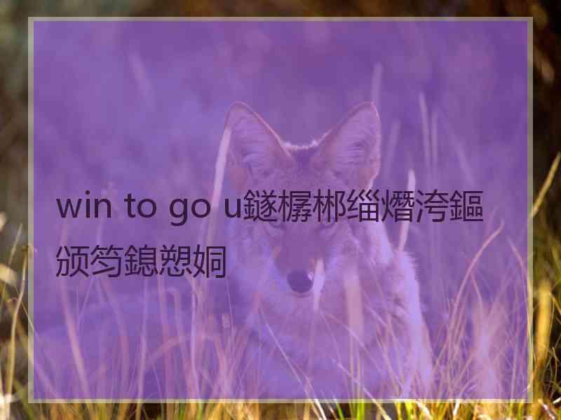 win to go u鐩樼郴缁熸洿鏂颁笉鎴愬姛