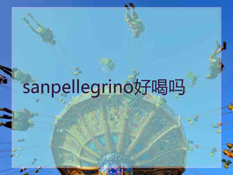 sanpellegrino好喝吗