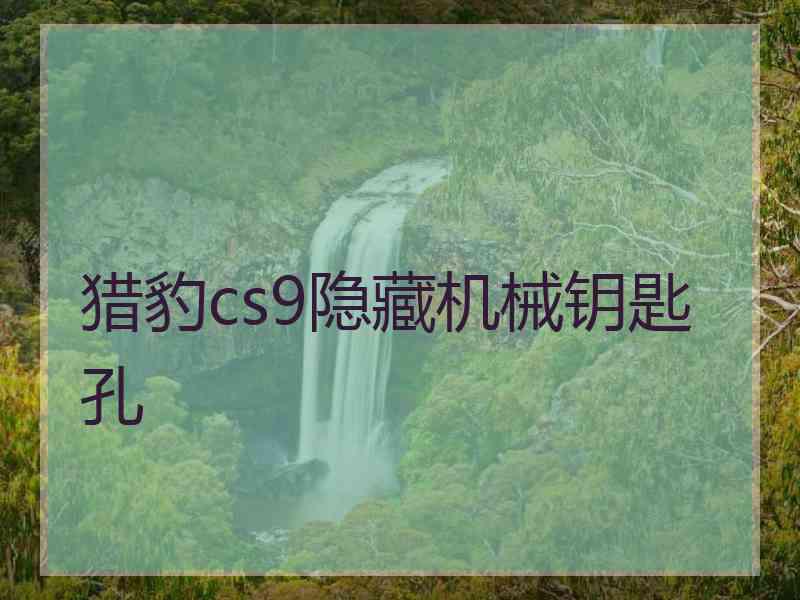 猎豹cs9隐藏机械钥匙孔