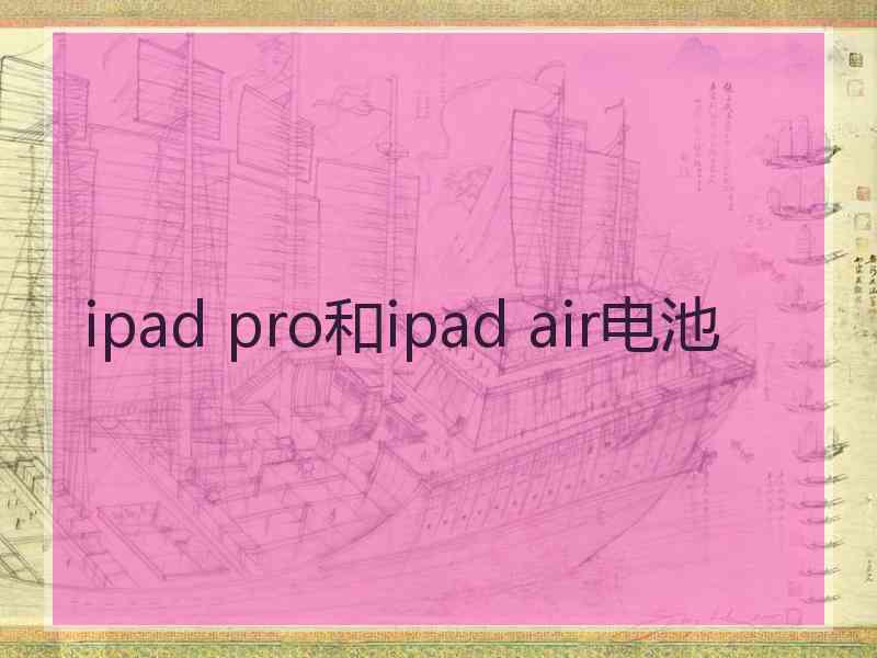 ipad pro和ipad air电池