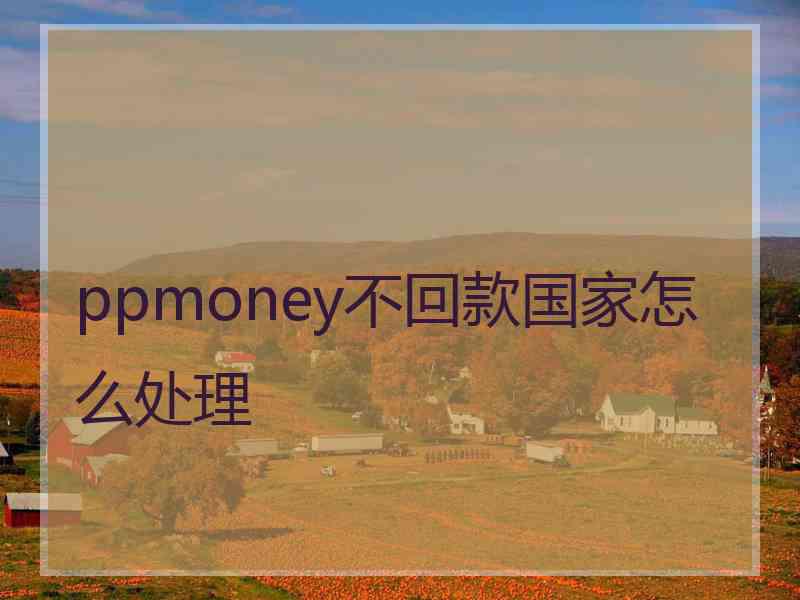 ppmoney不回款国家怎么处理