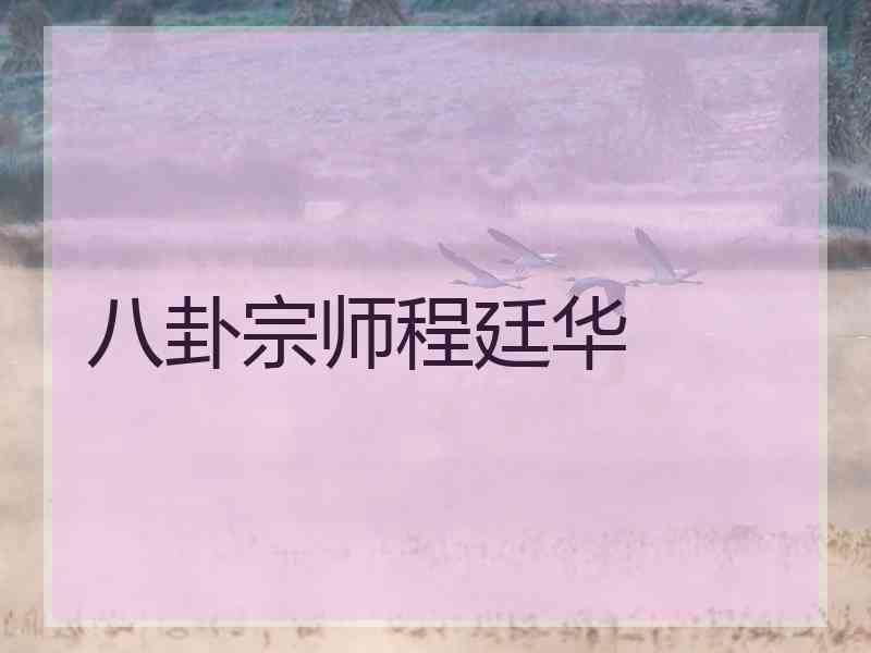 八卦宗师程廷华