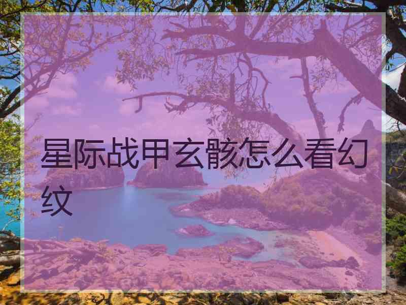 星际战甲玄骸怎么看幻纹