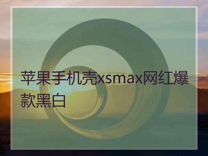 苹果手机壳xsmax网红爆款黑白