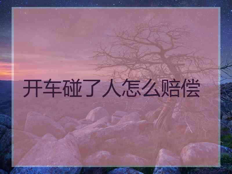 开车碰了人怎么赔偿