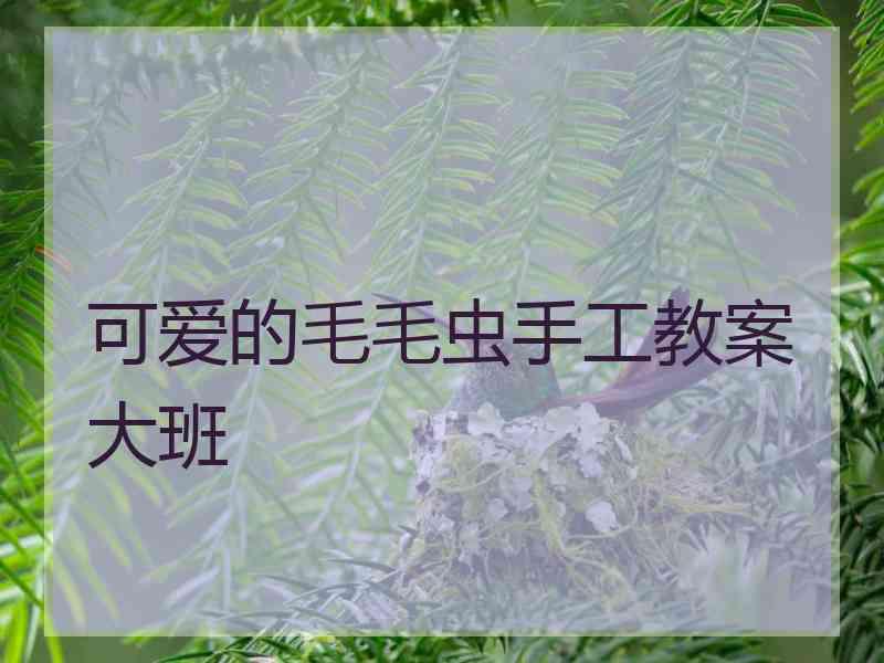 可爱的毛毛虫手工教案大班