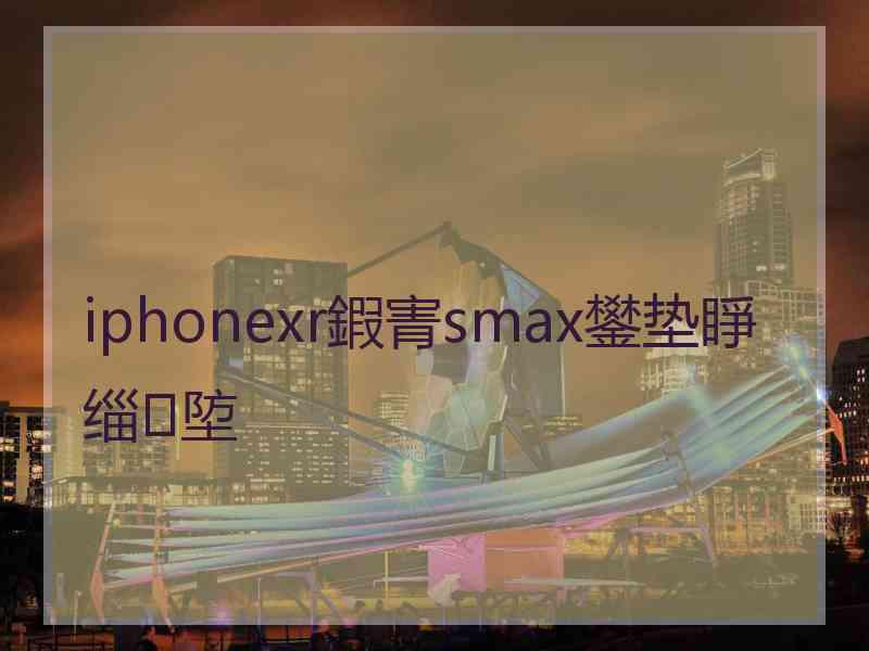 iphonexr鍜寈smax鐢垫睜缁埅