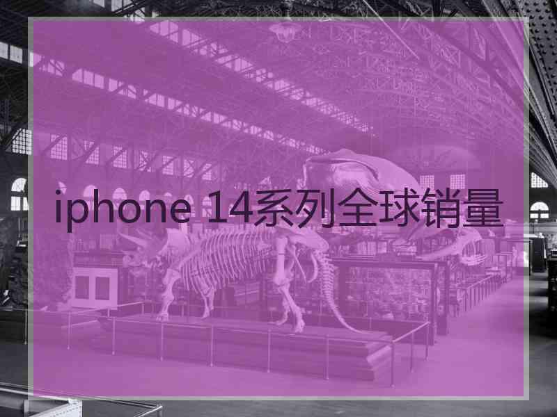 iphone 14系列全球销量