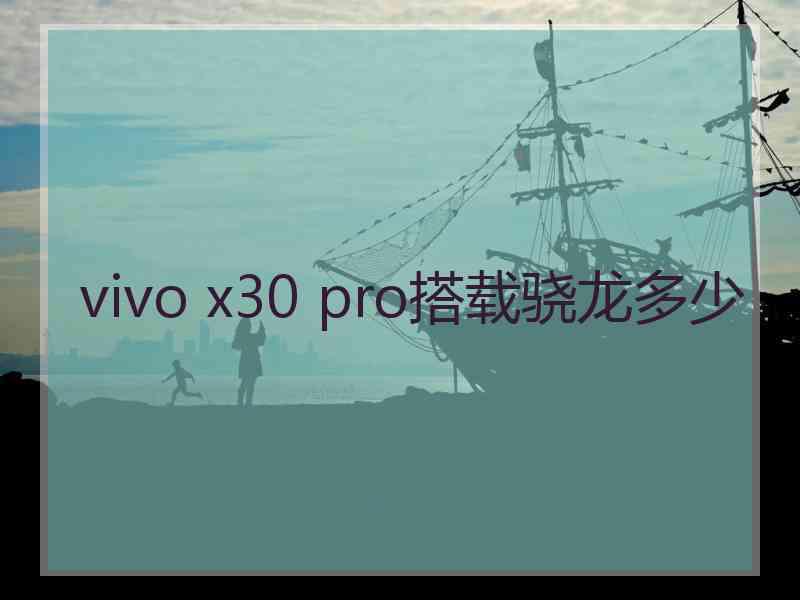 vivo x30 pro搭载骁龙多少