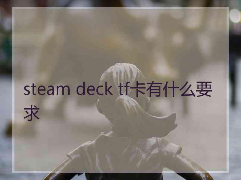 steam deck tf卡有什么要求