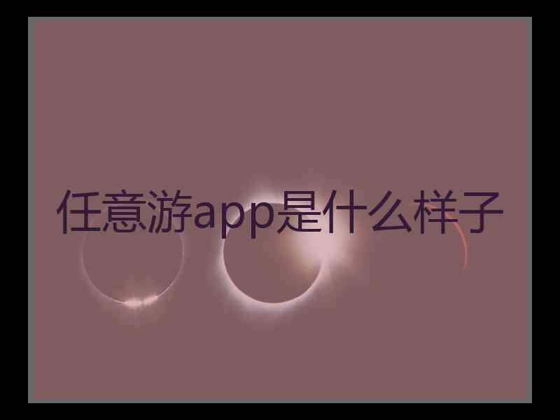 任意游app是什么样子