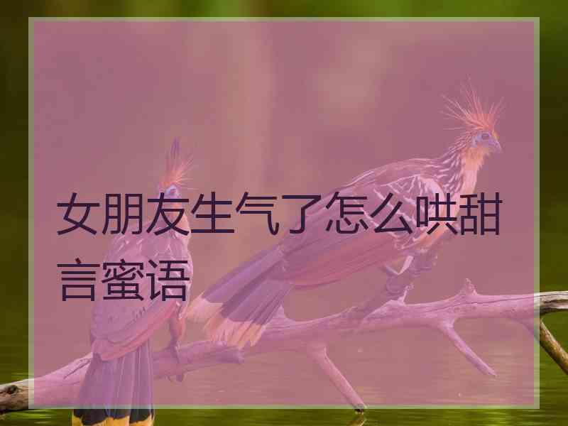 女朋友生气了怎么哄甜言蜜语