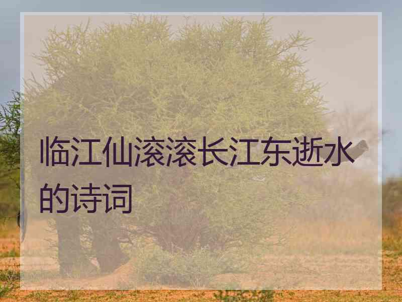 临江仙滚滚长江东逝水的诗词