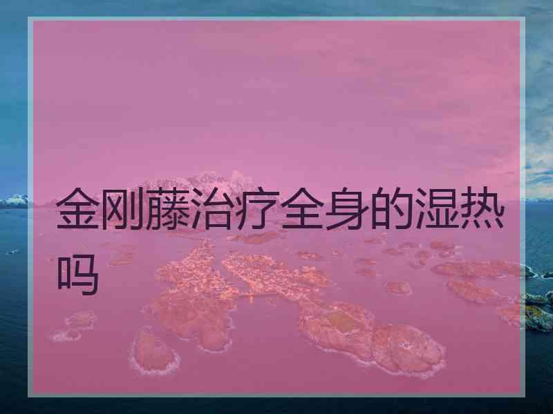 金刚藤治疗全身的湿热吗