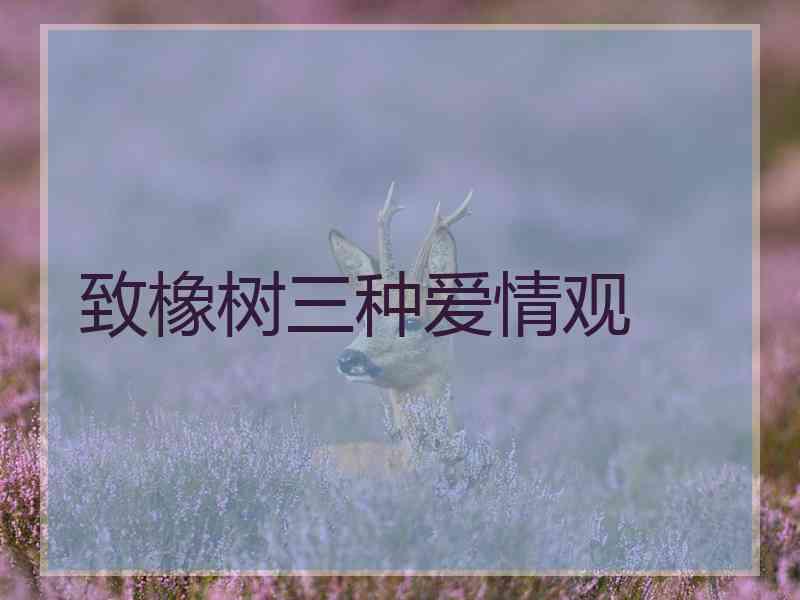 致橡树三种爱情观