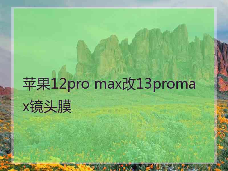 苹果12pro max改13promax镜头膜