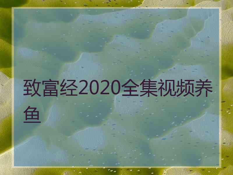 致富经2020全集视频养鱼