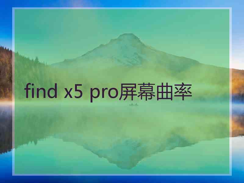 find x5 pro屏幕曲率