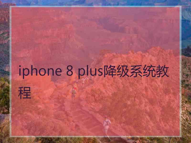 iphone 8 plus降级系统教程