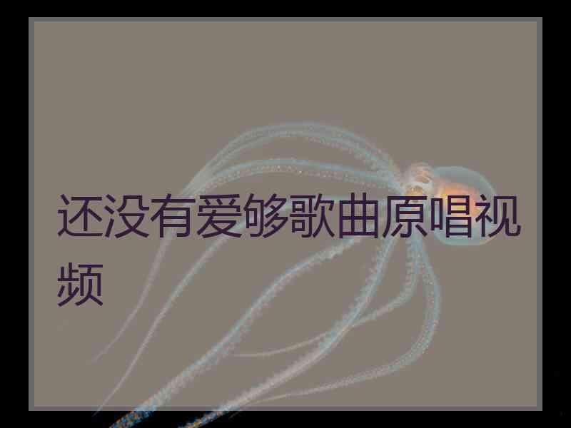 还没有爱够歌曲原唱视频