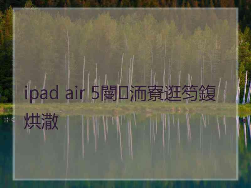 ipad air 5閿洏寮逛笉鍑烘潵