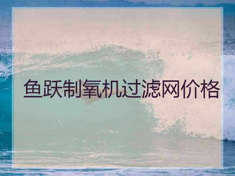 鱼跃制氧机过滤网价格