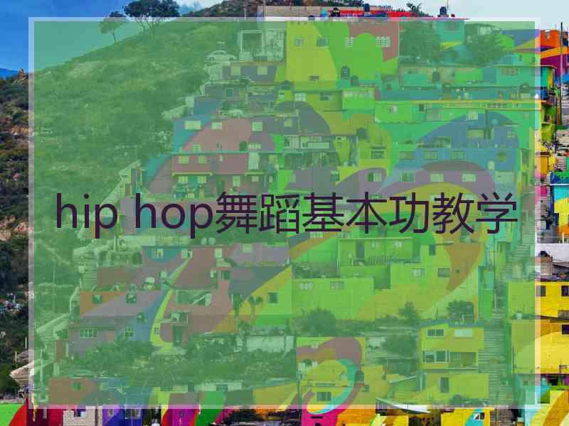 hip hop舞蹈基本功教学