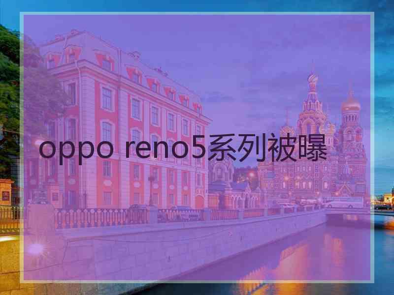 oppo reno5系列被曝