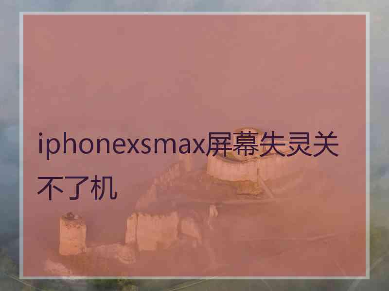 iphonexsmax屏幕失灵关不了机