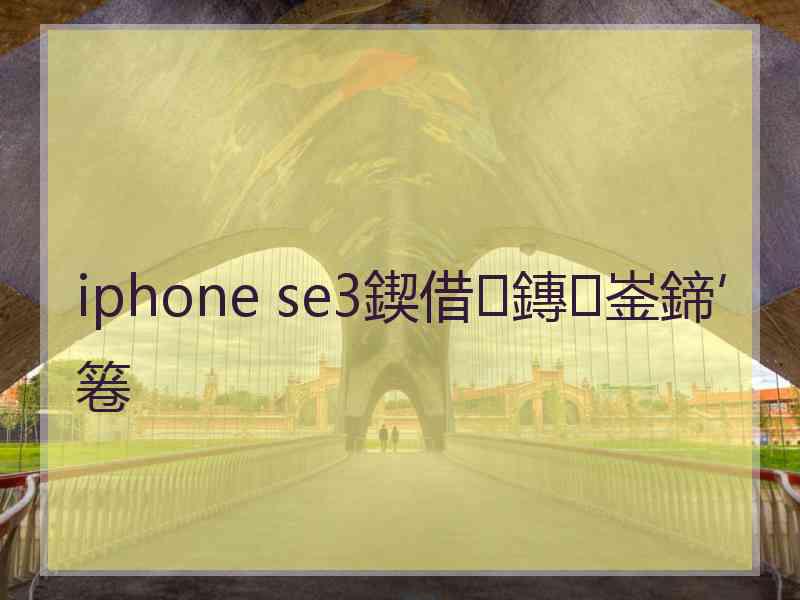 iphone se3鍥借鏄崟鍗′箞