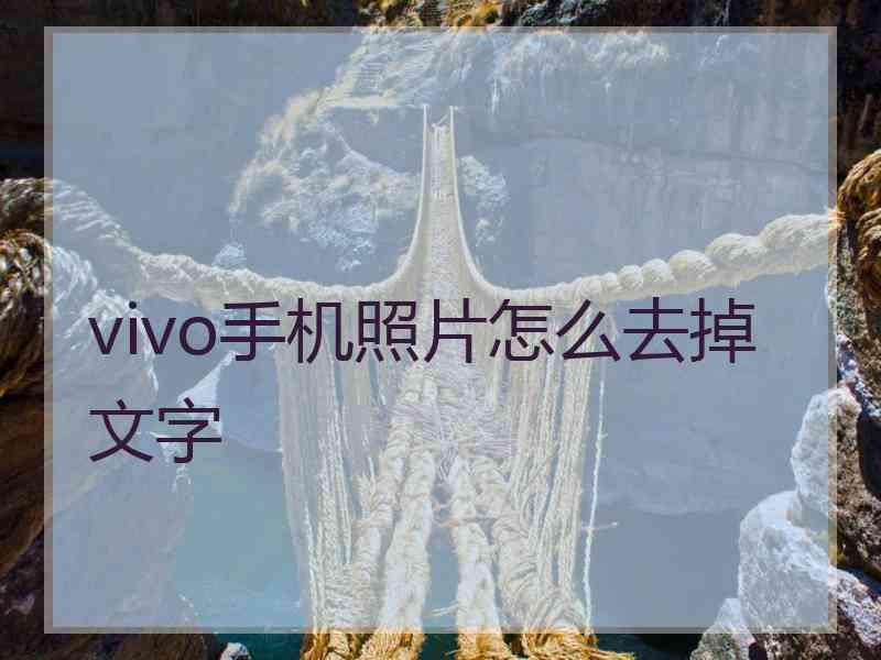 vivo手机照片怎么去掉文字