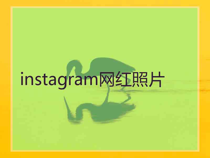 instagram网红照片