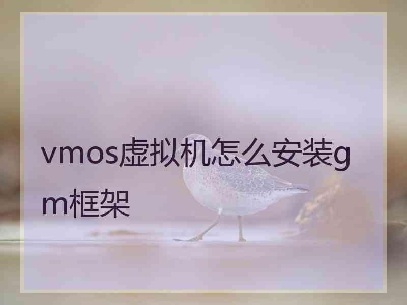 vmos虚拟机怎么安装gm框架