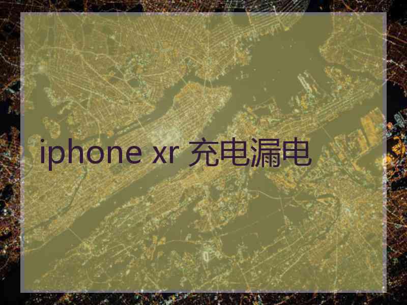 iphone xr 充电漏电