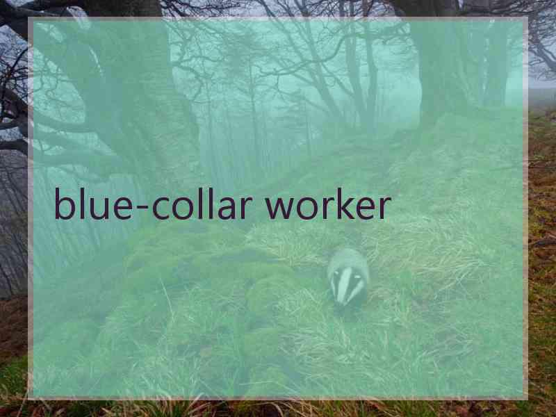 blue-collar worker